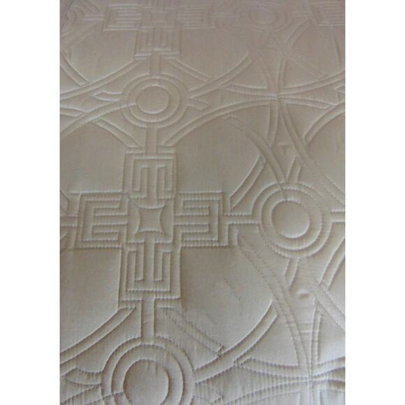 NEW Bedding 100% COTTON QUILT + PILLOW SHAMS SET Beige Twin Full Queen Blanket - Picture 3 of 6